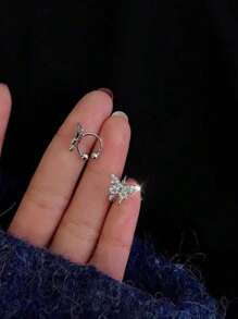 耳夾 - 銀色 - 查看 1