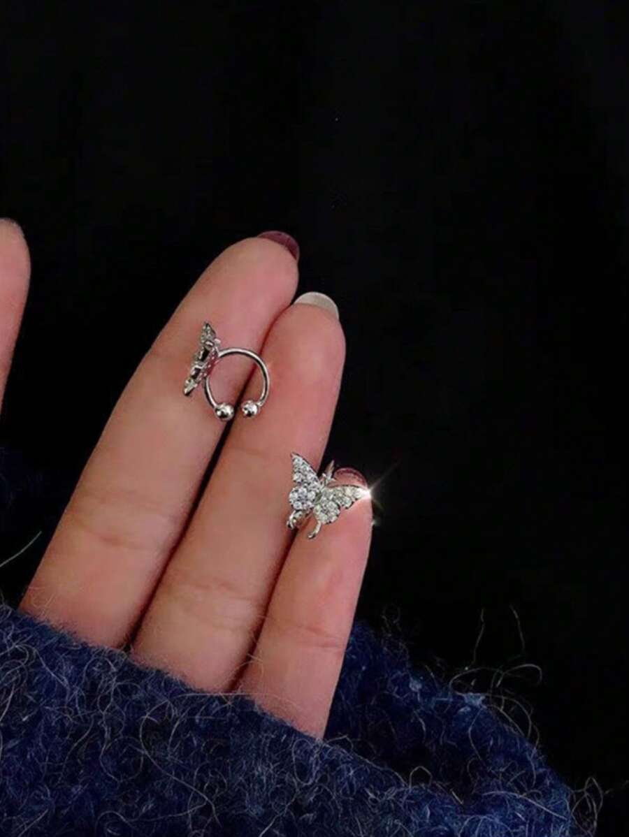 耳夾 - 銀色 - 查看 1