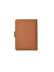 Letter Embossed Passport Case For Travel - Brown - View 6