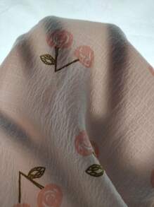 印花拼接滾邊睡衣套裝 - 粉色 - 查看 7