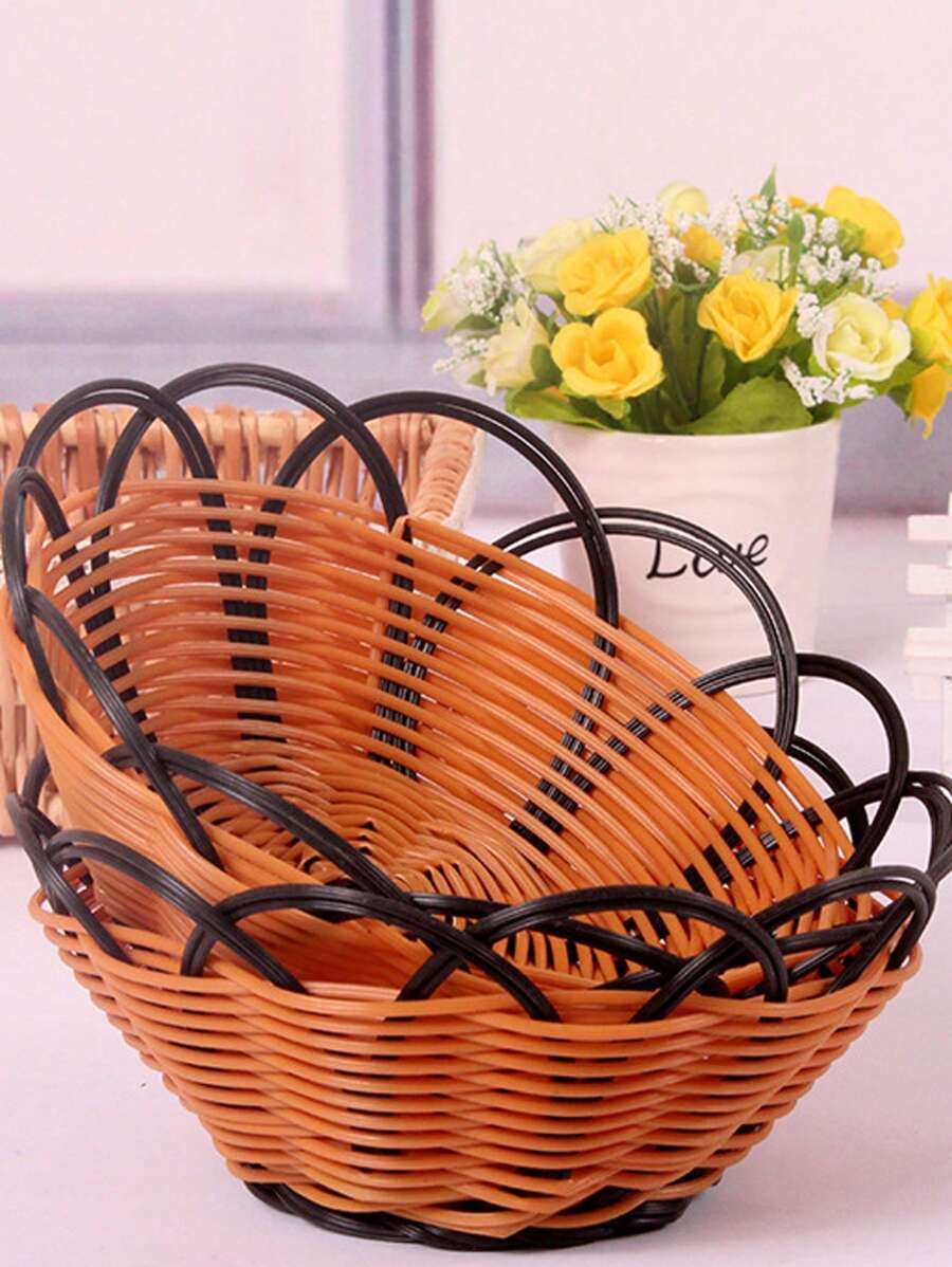 1入組心形收納籃 - 棕色 - 查看 1