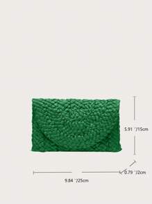 Yogodlns Túi Clutch Dệt Vỏ Bắp Thời Trang Nữ Đơn Giản Màu Rơm Túi Phụ Nữ Mùa Hè Giản Dị, Hoàn Hảo Cho Kỳ Nghỉ Du Lịch Bãi Biển Mùa Hè - màu xanh lá - Xem 8