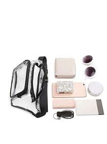 Túi thắt lưng trung bình Thiết kế rõ ràng Không thấm nước - Đen và trắng - Xem 3