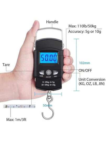 شنطه سفر اغراض سفر لوازم السفر اغراض السفر اشياء للسفرمقياس إلكتروني محمول 10جم - 50كجم مقياس حمل سفري مع شريط قياس, عدة ملابس سفر, ملصقات حقائب سفر, اكسسوارات حقيبة سفر, ضروريات حقيبة سفر, ضروريات طائرة, حالات حقائب سفر