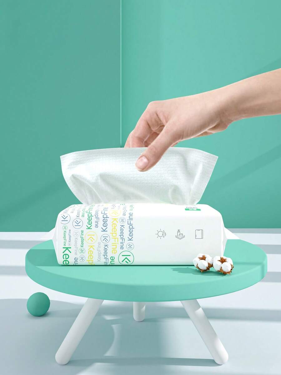 1入組一次性臉部白色纖維洗適用於旅行 - 白色 - 查看 1