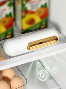 1 pieza Desodorante de refrigerador usb recargable ABS aire moderno de dos tonos para casa - Blanco - Ver 1