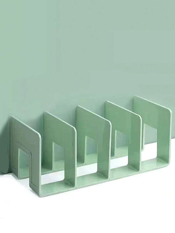 1pc Solid Color Decorative Bookend, Simple Multilayer Multipurpose