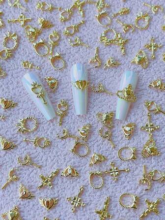 10 件混合合金 HJ105 适用于美甲装饰