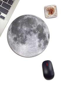 1入組月紋圓形橡膠鼠標墊 - 彩色 - 查看 2