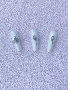 10 件银色金属美甲饰品 - 彩色 - 查看 3