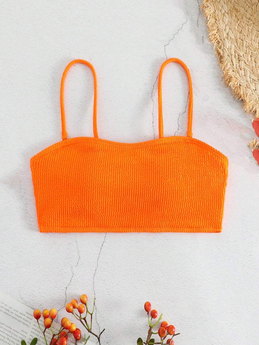 Solid Bikini Top - Orange - View 1