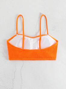 Solid Bikini Top - Orange - View 2