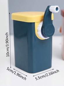 1入組雙色手動鉛筆簡約風多用途基本款卷筆刀適用於辦公室 - 藍色 - 查看 2