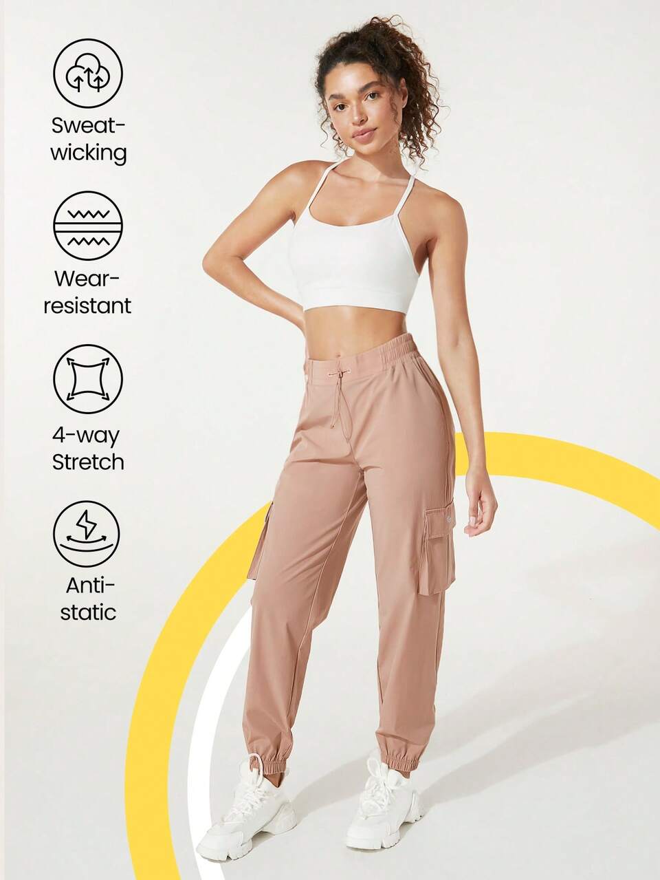 Low-Rise Ankle Zip Cargo Pants