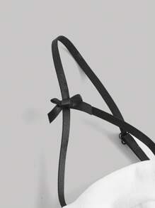 SHEIN MOD Top de tirantes con lazo delantero - Blanco - Ver 3