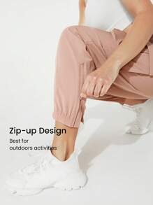 GLOWMODE Pantalones Cargo De Tobillo Con Cremallera Y Cintura Baja