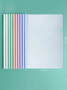 10 cái Clip thanh vẽ màu hỗn hợp, Thư mục tệp chống nước đơn giản cho sách, bảo vệ tệp - Nhiều màu - Xem 5