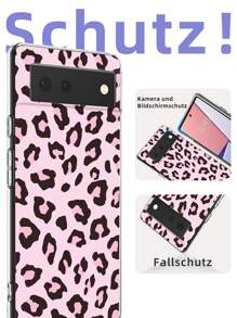 豹紋印花手機殼兼容Google Pixel手機殼 - 彩色 - 查看 3