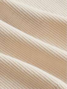 SHEIN MOD 大碼立體花卉吊帶上衣 - 米色 - 查看 3