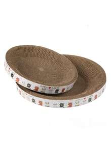 1pc Cartoon Graphic Cat Scratcher For Cats - Light Grey - View 1