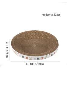 1pc Cartoon Graphic Cat Scratcher For Cats - Light Grey - View 2