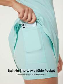 GLOWMODE 隱藏式口袋實色運動連衣裙