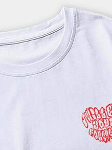 ROMWE MEN Street Life Bộ hai mảnh Nam Dây kéo Túi Thắt nơ trước Slogan Giải trí - Đen và trắng - Xem 3