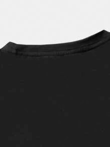 ROMWE MEN Street Life 男士汽車和字母圖形t卹 - 黑色 - 查看 5