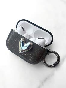 hộp carton dễ thương Hộp đựng airpod chống sốc, Hộp đựng Airpod thế hệ 3 sáng bóng, Hộp đựng Airpod Pro 2nd hình trái tim màu bạc đặc biệt, Hộp đựng Airpod Hộp đựng tai nghe bảo vệ mềm Tương thích với airpod pro thế hệ 2. - màu đen - Xem 2