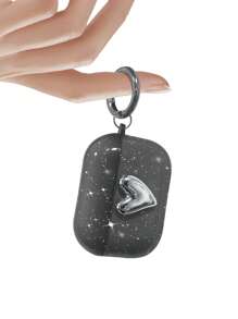 hộp carton dễ thương Hộp đựng airpod chống sốc, Hộp đựng Airpod thế hệ 3 sáng bóng, Hộp đựng Airpod Pro 2nd hình trái tim màu bạc đặc biệt, Hộp đựng Airpod Hộp đựng tai nghe bảo vệ mềm Tương thích với airpod pro thế hệ 2. - màu đen - Xem 4