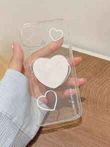 Ốp điện thoại hình trái tim màu trắng, tương thích với Apple 15/15Plus/15Pro/15Promax, phiên bản quốc tế, không phải phiên bản nội địa. - Nhiều màu - Xem 5
