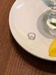 蝴蝶裝飾開口戒指