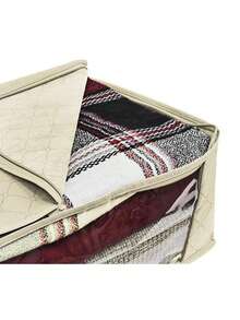 Túi lưu trữ tủ quần áo bằng vải không dệt cho quần áo, bảng phân chia chăn, hộp lưu trữ có thể gập lại chống bụi Bán buôn - Xám - Xem 3