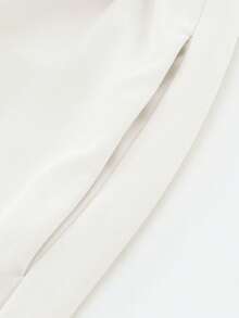 DOKOTOO Ruffle Trim Wide Leg Jumpsuit - Apricot - View 6