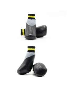 4pcs Striped Pattern Pet Socks For Dogs And Cats - Multicolor - View 2