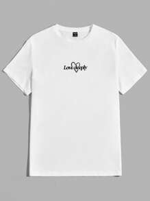 Manfinity VCAY Men Slogan Graphic Tee - White - View 2