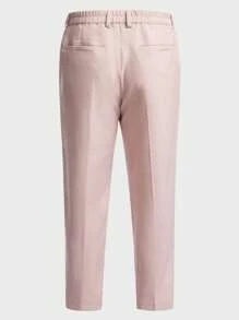 Manfinity NiteLyfe Hombres unicolor Blazer & Pantalones de traje Set - Rosa Pálido - Ver 3