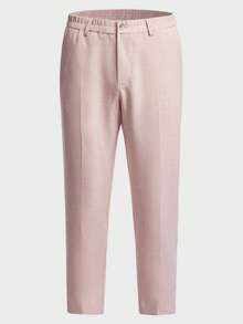 Manfinity NiteLyfe Hombres unicolor Blazer & Pantalones de traje Set - Rosa Pálido - Ver 4