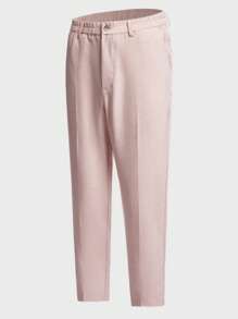 Manfinity NiteLyfe Hombres unicolor Blazer & Pantalones de traje Set - Rosa Pálido - Ver 6