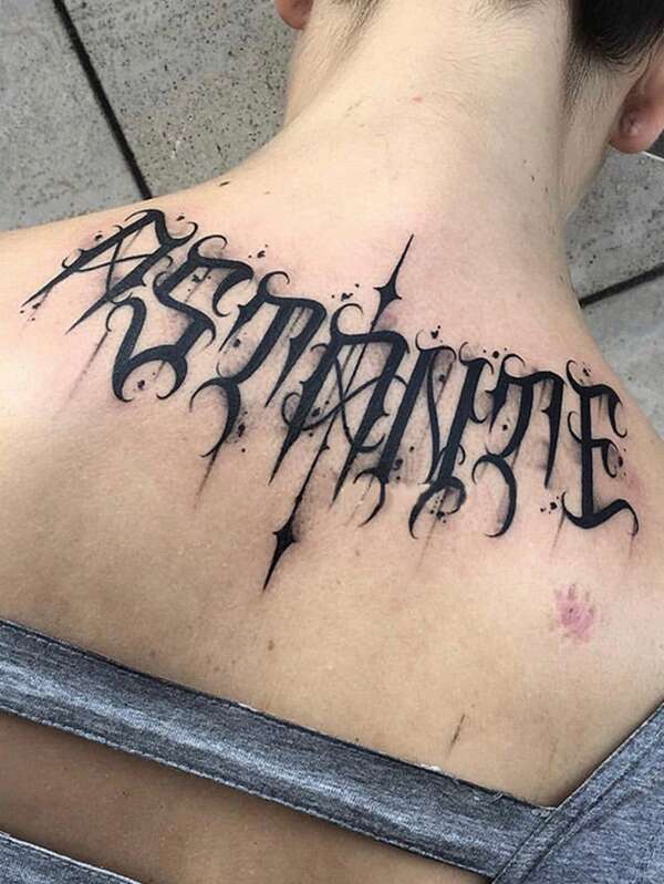 1sheet Letter Graphic Tattoo Sticker