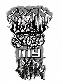 1張字母圖案紋身貼紙 - 黑色 - 查看 2