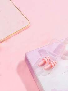 2入組矽膠耳塞 - 淺粉色 - 查看 3