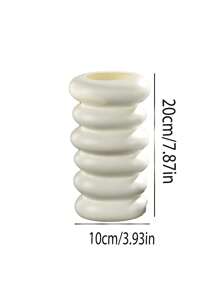 1入組塑膠花創意螺旋設計花瓶適用於家庭 - 墨綠色 - 查看 3