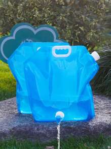 1入組戶外便攜水包旅遊野營遠足大容量可折疊水收納袋 - 藍色 - 查看 1