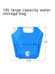 1入組戶外便攜水包旅遊野營遠足大容量可折疊水收納袋 - 藍色 - 查看 2