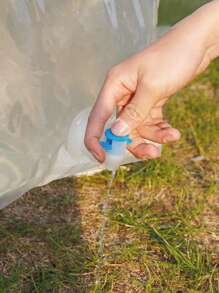 1入組戶外便攜水包旅遊野營遠足大容量可折疊水收納袋 - 藍色 - 查看 3