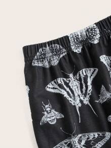 Kelsey Wilson Studio Bộ đồ ngủ Nữ Loại bướm Tất cả trên in - Đen và trắng - Xem 3