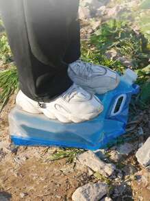 1入組戶外便攜水包旅遊野營遠足大容量可折疊水收納袋 - 藍色 - 查看 6