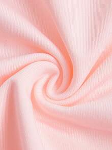 ROMWE Kawaii Nơ mặt trước Ren Mộc nhĩ Bộ PJ - Hồng - Xem 4