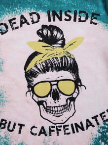 SHEIN LUNE Áo thun Plus size Lễ Các Thánh Lá thư Giải trí - Nhiều màu - Xem 4